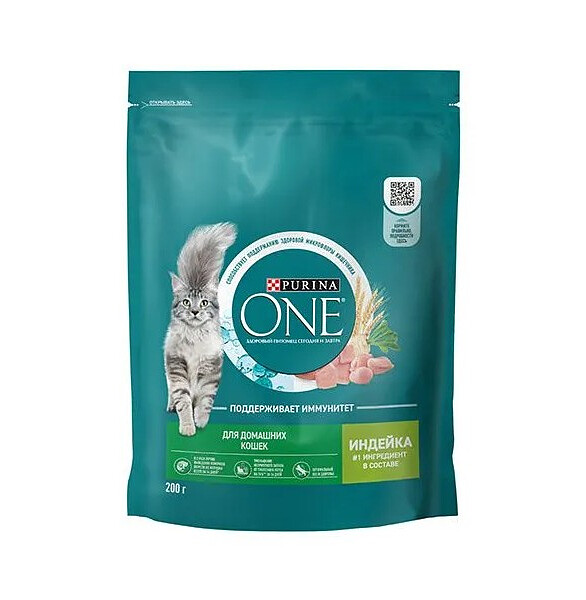 Корм для кошек Purina ONE для домашних, цельные злаки, индейка (0,2кг) 586x674 Корм для кошек Purina ONE для домашних, цельные злаки, индейка (0,2кг) 586x674 в Материке