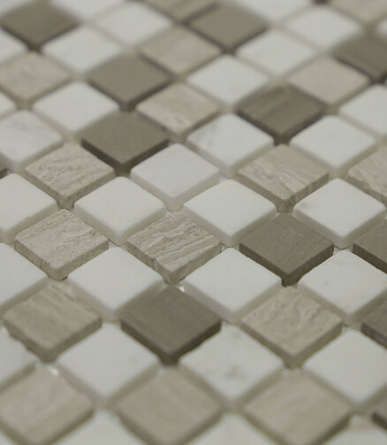 Мозаика каменная MosaicStory PIETRINE 8,8х29,8см цвет серо-белый 438x503 в Материке