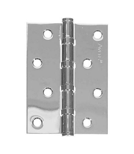 Петля дверная врезная универсальная AVERS 100*70*2,5-В4 CR, хром (уп=2шт) 438x503 в Материке
