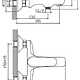 Смеситель CRON CN60523 (для ванны, короткий излив) с душ.комплектом, ЦИНК