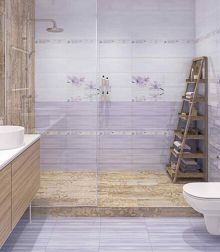 Плитка Cersanit MIRACLE 20х44см 1,05м2 цвет светлый сиреневый 438x503 в Материке