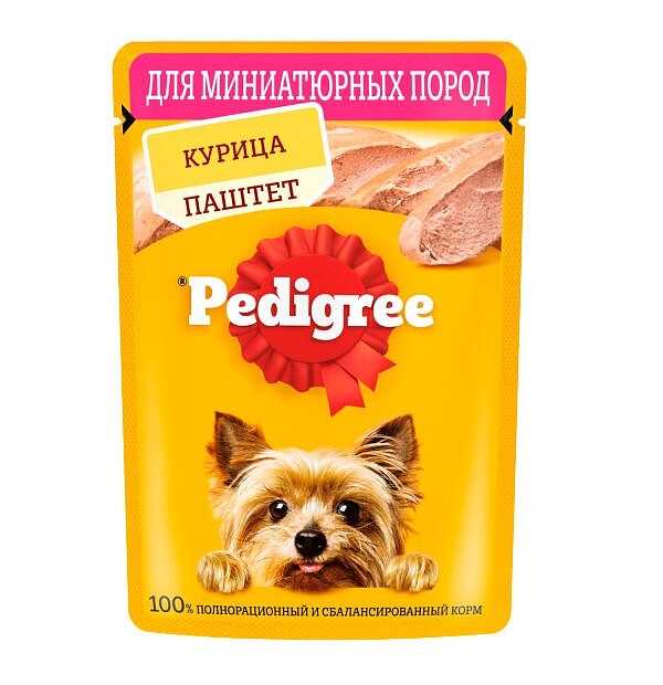 Корм для собак мелк. пород Pedigree говядина с овощами в соусе (85г) 620x620 в Материке