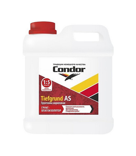 Грунтовка Condor Tiefgrund AS, 5кг 438x503 в Материке