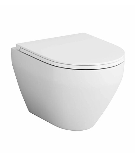 Унитаз SPIRIT V2.0 C701700SC FlashClean подвесной с сиденьем Duroplast S-Close 438x503 в Материке
