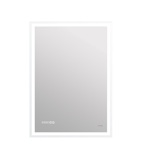 Зеркало LED 080 DESIGN PRO 600x850мм: LED-подсветка, антизапотевание, часы 586x674 Зеркало LED 080 DESIGN PRO 600x850мм: LED-подсветка, антизапотевание, часы 586x674 в Материке