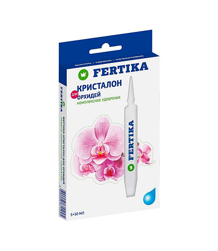 Удобрение FERTIKA Кристалон для орхидей жидкий, минеральное (5*10мл) 438x503 в Материке