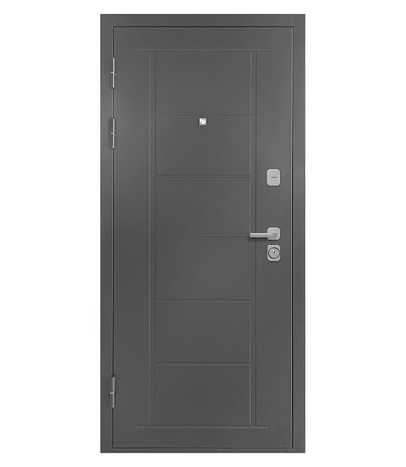 Дверь металлическая АТЛАНТ-504 (Букле серый Ривьера Айс)/2050х960/L 586x674 Дверь металлическая АТЛАНТ-504 (Букле серый Ривьера Айс)/2050х960/L 586x674 в Материке