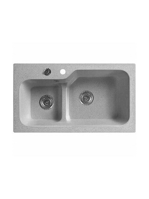 Мойка SG-REC-DUO-8045 800х452мм 1,5 чаши иск.мрамор-ОЛОВО СВ.СЕР.RS прав. с сиф. 495x660 Мойка SG-REC-DUO-8045 800х452мм 1,5 чаши иск.мрамор-ОЛОВО СВ.СЕР.RS прав. с сиф. 495x660 в Материке