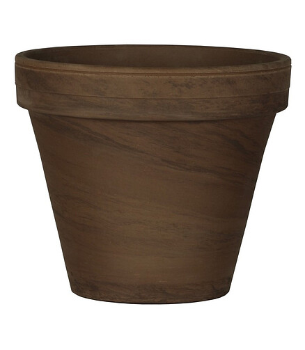 Горшок BASALT Prosta (13,4x11,6см) терракота коричневый T-001-025-12 438x503 в Материке