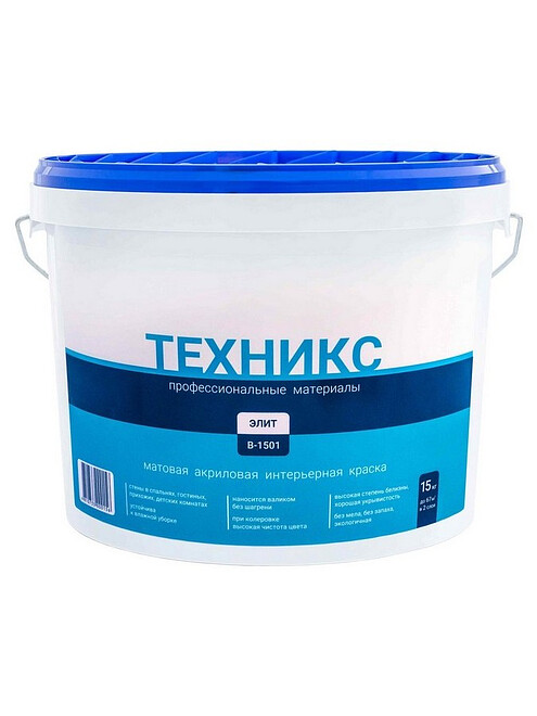 Краска ТЕХНИКС Элит белая, 15кг 495x660 Краска ТЕХНИКС Элит белая, 15кг 495x660 в Материке