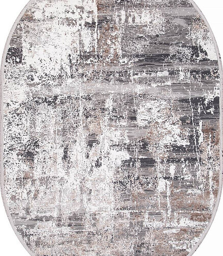 Ковер MODA 1403A K.Gri Cokme/K.Gri Cokme 100*200, овал 438x503 в Материке