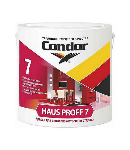 Краска Condor Haus Proff 7 TR шелк/матовая, 2,5кг 438x503 в Материке