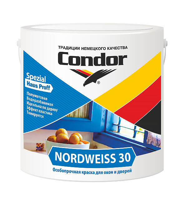 Краска Condor ВД-АК Nordweiss-30, 0,85 кг 586x674 в Материке