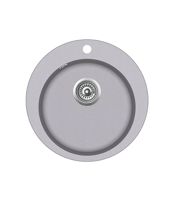 Мойка CLARUS SR100-202W круглая D505мм гранит-алюметаллик с выпуском 586x674 в Материке