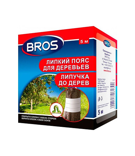 Пояс ловчий от садовых вредителей Bros липкий для деревьев (5м) 438x503 в Материке