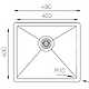 Мойка под столешницу ZRN 4944 NANO 490х440мм нерж.сталь 1,2мм с выпуском