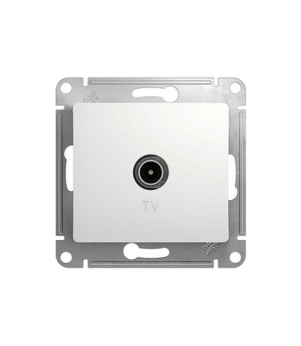 Розетка ТВ SE GLOSSA GSL000191 белый 438x503 в Материке