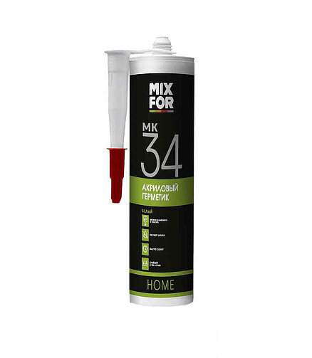 Герметик MIXFOR МК34 Acrylic Sealant акриловый белый, 260мл 438x503 в Материке
