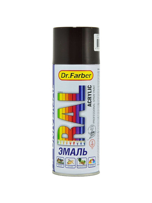 Эмаль Dr.Farber аэроз. акрил универсальная RAL 8017 глянц., 520мл 495x660 Эмаль Dr.Farber аэроз. акрил универсальная RAL 8017 глянц., 520мл 495x660 в Материке