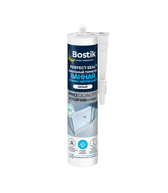 Герметик BOSTIK Perfect Seal Ванная нейтральный прозрачный, 280мл 586x674 в Материке