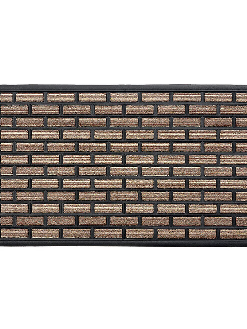Коврик придверный PORTO PLUS bricks brown 45*75 495x660 Коврик придверный PORTO PLUS bricks brown 45*75 495x660 в Материке