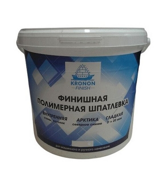 Шпатлевка KRONON-Finish финишная полимерная белая, 5кг 586x674 Шпатлевка KRONON-Finish финишная полимерная белая, 5кг 586x674 в Материке