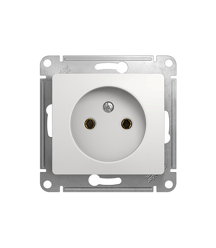 Розетка SE GLOSSA GSL000141 1мест. белый 438x503 в Материке