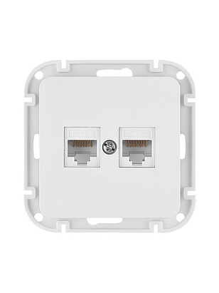 Розетка комп. Bylectrica ASTRUM 2мест. белый 238x286 в Материке