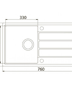 Мойка ZORG ECO-3-J 760x440мм жасмин (без сифона)