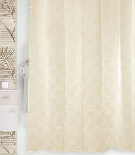 Штора для ванной комнаты DAGHA BEIGE 630-57 180х180см тканевая 438x503 в Материке - Вариант 2