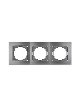 Рамка TOURAN/THOR 24160093 3мест. антрацит 238x286 в Материке