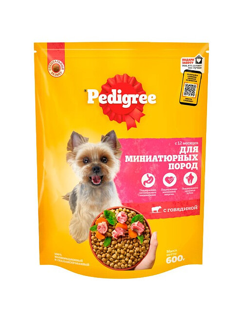 Корм для собак миниат. пород Pedigree говядина (0,6кг) 495x660 Корм для собак миниат. пород Pedigree говядина (0,6кг) 495x660 в Материке