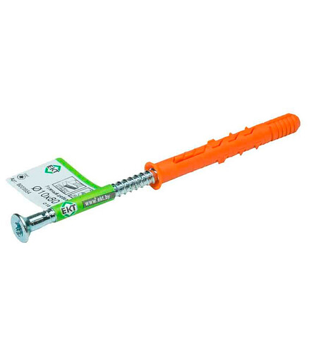 Рамный дюбель с шурупом RD-X 10x80 потай, нейлон, ЕКТ (с этик./1шт) 438x503 в Материке