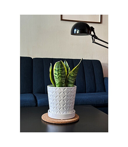 Горшок с подставкой DECO (15*15см) керамика белый арт.15.015.15 438x503 в Материке - Вариант 2