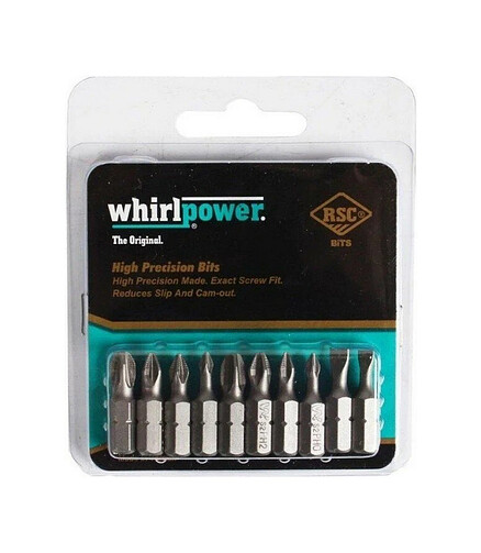 Набор бит WHIRLPOWER PH/PZ/SL 25мм 10шт/уп. 438x503 в Материке
