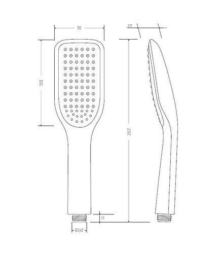 Лейка для душа ViEiR VR1013, 1 режим 438x503 в Материке - Вариант 3