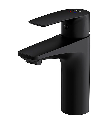 Смеситель GEM F90A02122 (для умывальника) черный 438x503 в Материке