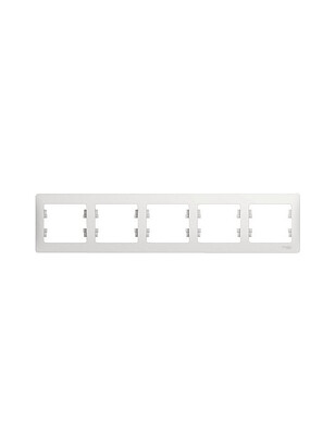 Рамка SE GLOSSA GSL000105 5мест. белый 238x286 в Материке