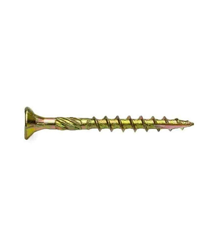 Саморез усиленный по дереву TORX25 5.0х60, потай, желт. цинк (уп=45шт) 438x503 в Материке