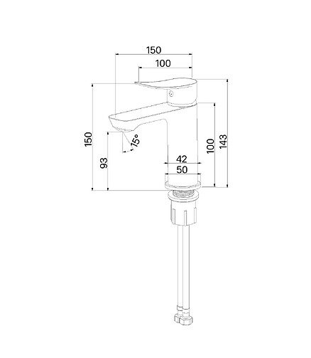 Смеситель DEMI DEMSB00M01 (для умывальника) 438x503 в Материке - Вариант 3