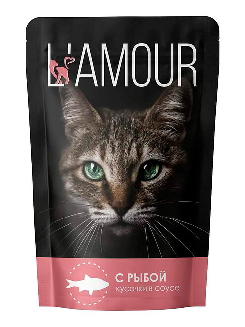 Корм для кошек L AMOUR рыба, соус (75г) 495x660 Корм для кошек L AMOUR рыба, соус (75г) 495x660 в Материке