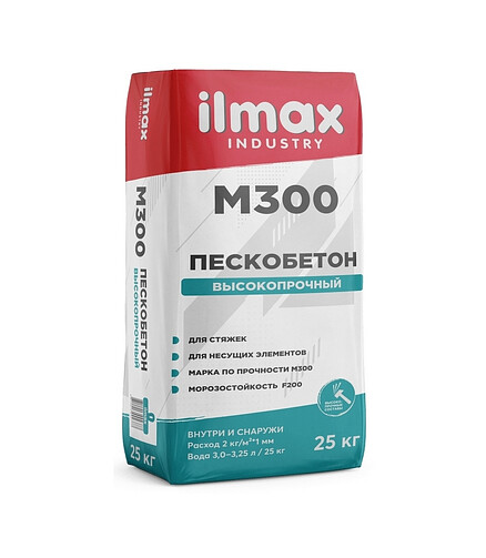 Пескобетон ILMAX M300 industry 20-100мм, 25кг 438x503 в Материке