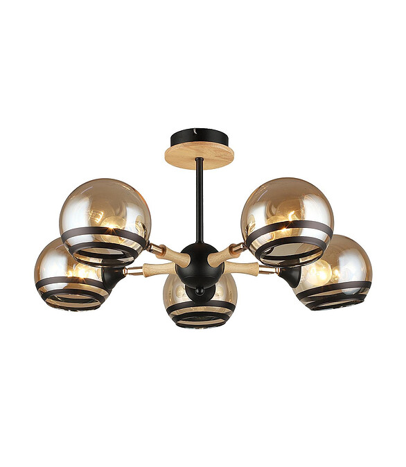 Люстра IMEX MD.4896-5-S BK+WOOD 60W/E27 586x674 Люстра IMEX MD.4896-5-S BK+WOOD 60W/E27 586x674 в Материке