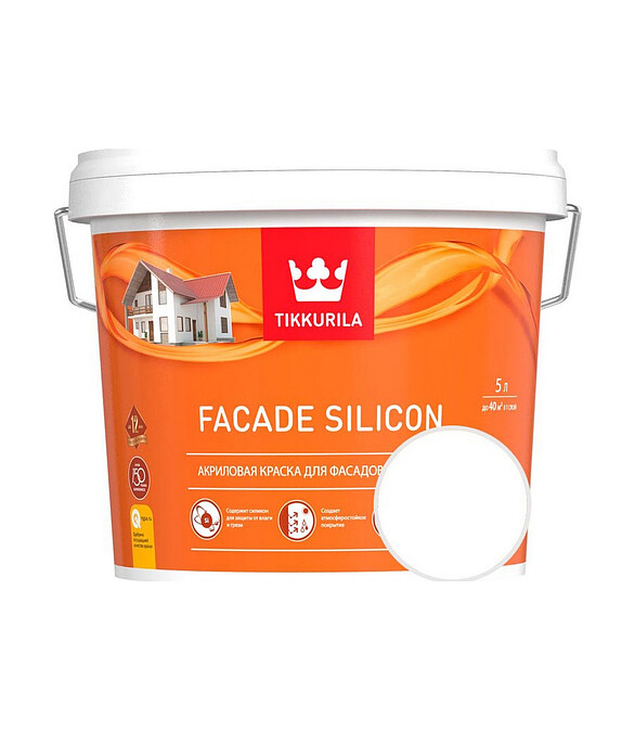 Краска Tikkurila Facade Silicon фасадная C гл/мат, 5л 586x674 Краска Tikkurila Facade Silicon фасадная C гл/мат, 5л 586x674 в Материке