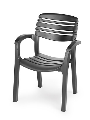Стул АТЛАНТ (58,5x56x83см) пластик графит М8907 238x286 в Материке