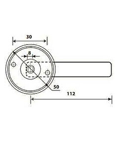 Ручки дверные AVERS H-0661-CR (уп=2шт) 238x286 в Материке - Вариант 2