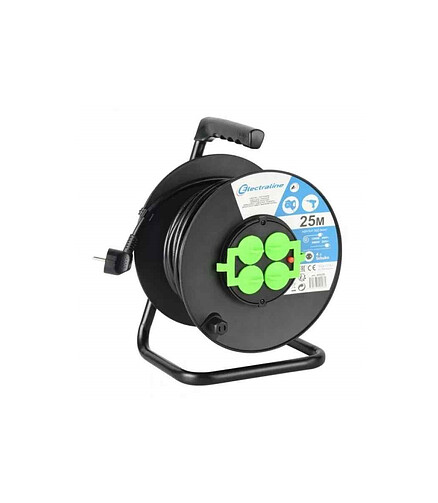 Удлинитель на катушке ELECTRALINE 49028 4роз. 25м 3х2,5 438x503 в Материке