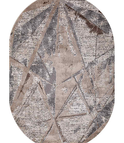 Ковер ARMINA 04022C Grey/Brown 80*150, овал 438x503 в Материке