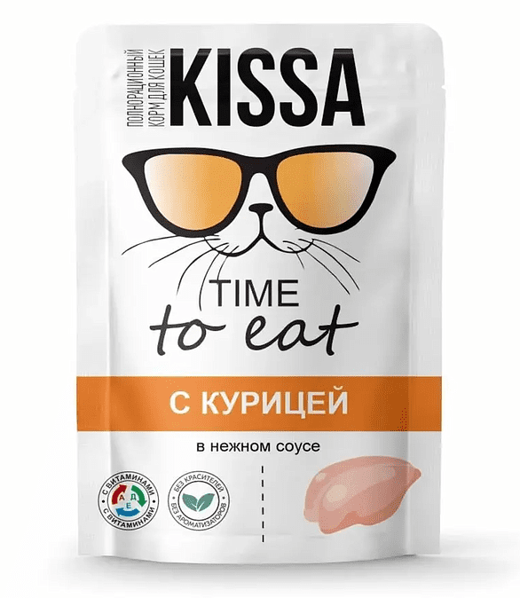 Корм для кошек Kissa индейка, соус (75г) 586x674 в Материке