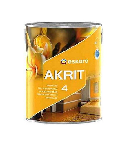 Краска Eskaro Akrit-4 глубокоматовая, 2,85л 438x503 в Материке